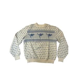 Vintage Victoria Kangaroo Acrylic Sweater Medium Christmas Grannycore cottage